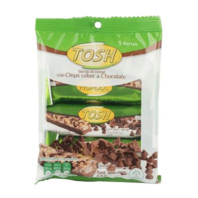 Barras de cereal chocolate TOSH 3uni