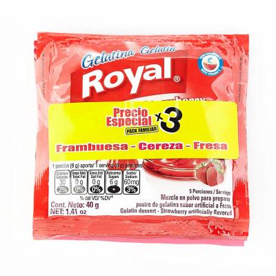 Gelatina ROYAL frambuesa cereza fresa 120gr