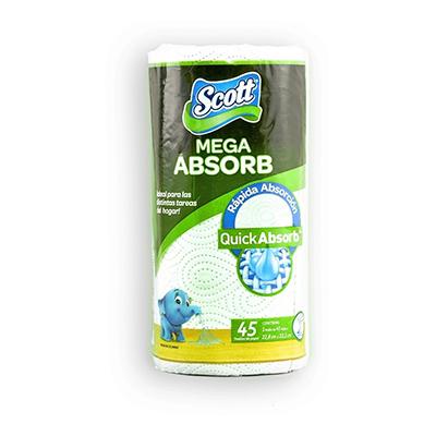 Papel cocina SCOTT mega absorb 45 hojas