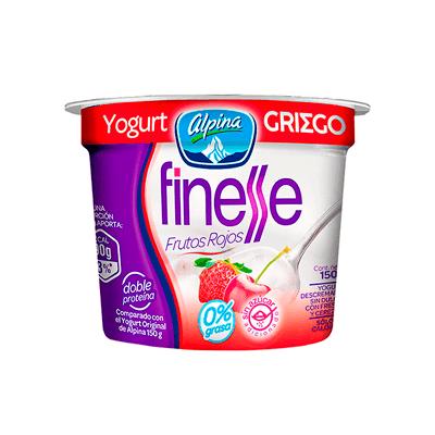 Yogurt griego finesse frutos rojos ALPINA 150gr