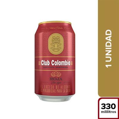 Cerveza CLUB COLOMBIA roja lata 330ml