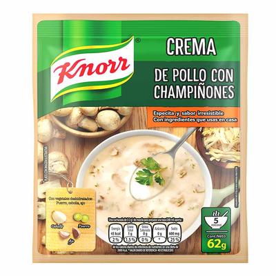 Crema KNORR pollo con champiñones 62gr