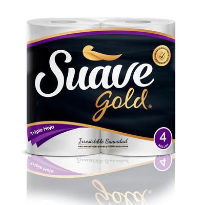 Papel higiénico SUAVE GOLD triple hoja 4uni