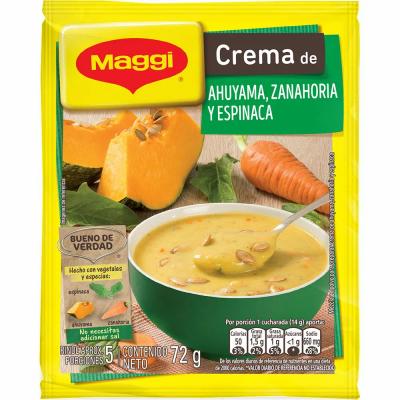 Crema MAGGI ahuyama zanahoria y espinacas 72gr