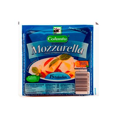 Queso COLANTA mozzarella 15 tajadas 250gr