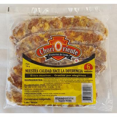 Chorizo CHORI ORIENTE de cerdo 540g 6unid