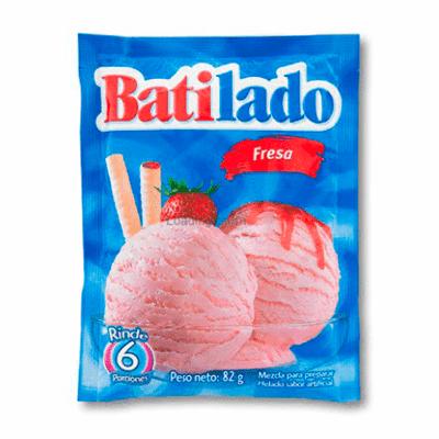 Mezcla helado en polvo BATILADO fresa 82g