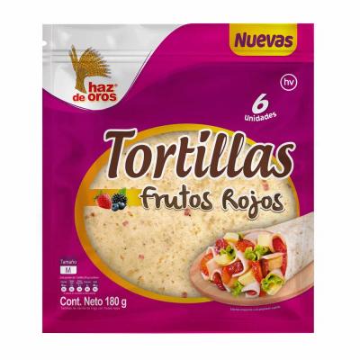 Tortilla HAZ DE OROS frutos Rojos 180g 6uni