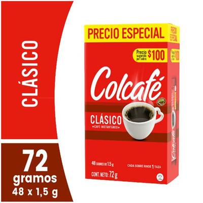 Café COLCAFÉ clásico 72g 48 sobres 1.5g