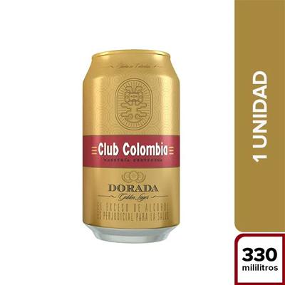 Cerveza CLUB COLOMBIA dorada lata 330ml