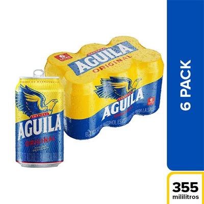 Cerveza ÁGUILA lata Sixpack 330ml