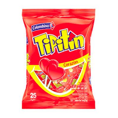 Tipitín corazón COLOMBINA 225g 25uni