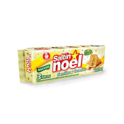 Galletas Saltín NOEL semillas y cereales 432g 3 tacos