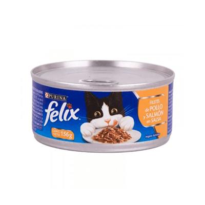 Alimento Pollo y salmón en salsa FELIX 156gr