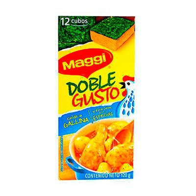 Caldo de gallina doble gusto MAGGI 12 cubos