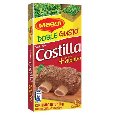 Caldo de gallina doble gusto costilla MAGGI 12 cubos 120g