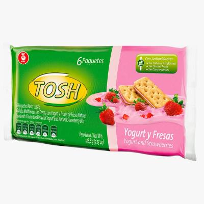 Galletas TOSH yogurt y fresa 148.8g 6uni