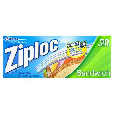 Bolsas ZIPLOC sandwich 50 unid