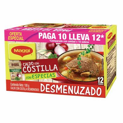 Caldo con costilla desmenuzado MAGGI 12 sobres