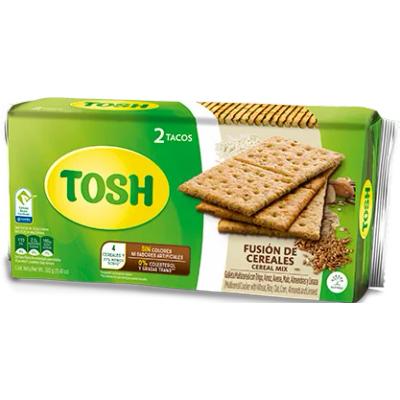 Galletas TOSH fusión cereales 388g 2 tacos