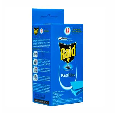 Insecticida RAID pastillas 12uni