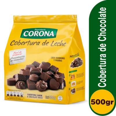 Cobertura de chocolate CORONA leche dulce 500g