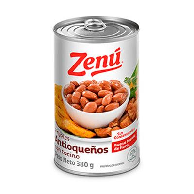 Fríjoles antioqueños con tocino ZENÚ 310g