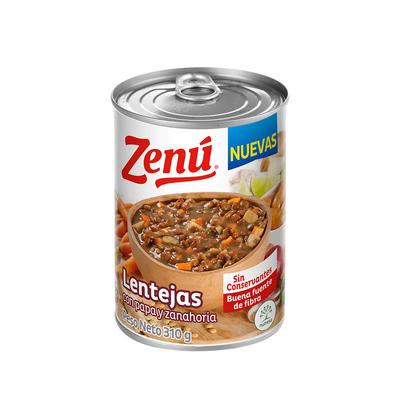 Lentejas ZENÚ con papa y zanahoria 310g