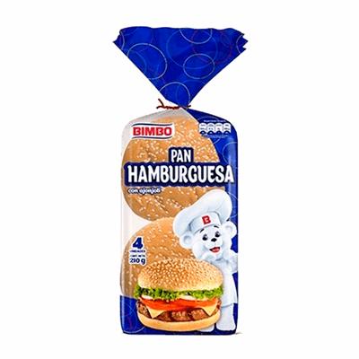 Pan BIMBO hamburguesa 210g 4uni