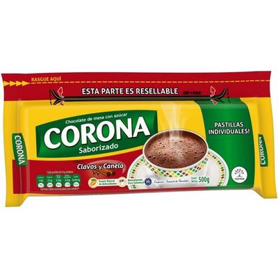 Chocolate CORONA pasta clavos y canela 500g