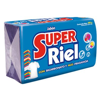 Jabón SUPER RIEL barra bicarbonato 400 gr