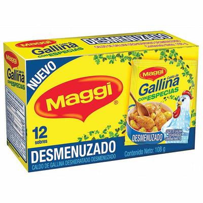 Caldo de gallina desmenuzado MAGGI 126g 12un