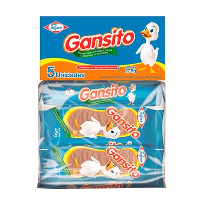 Ponque gansito RAMO zombien pintalenguas 222g 5un