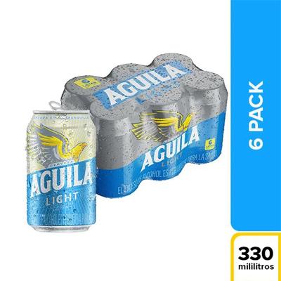 Cerveza ÁGUILA light lata sixpack 1980ml