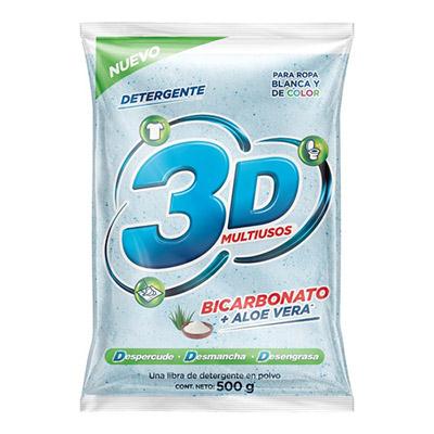 Detergente 3D polvo 500g