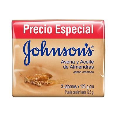 Jabón JOHNSONS avena adulto 330g 3uni