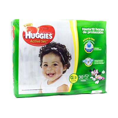 Pañal HUGGIES active sec etapa 3 25 unid