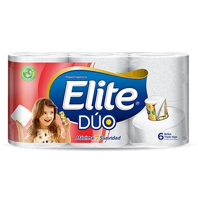 Papel higiénico ELITE dúo triple hoja 6 rollos