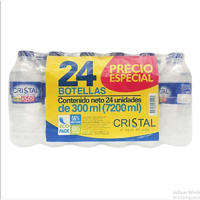 Agua botella 24 unid CRISTAL 300ml