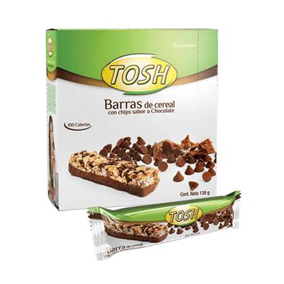 Barras de cereal chocolate TOSH 138g 6uni