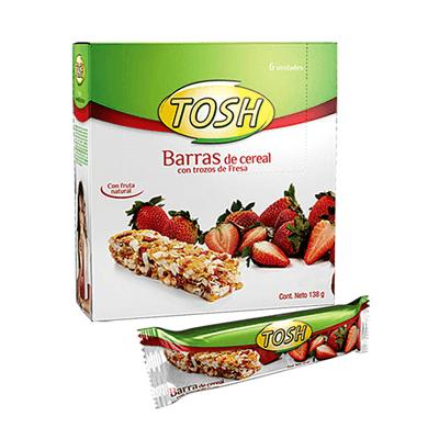 Barras de cereal fresa TOSH 6uni