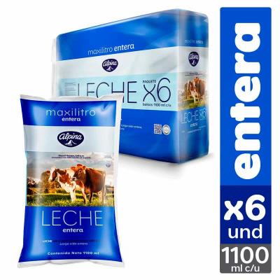 Leche ALPINA entera sixpack 6600ml