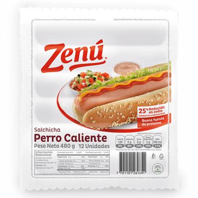 Salchicha ZENÚ perro caliente 480g