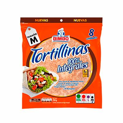 Tortillinas BIMBO integrales 8uni 250g