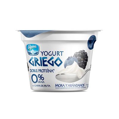 Yogurt griego ALPINA mora y arándanos 150g